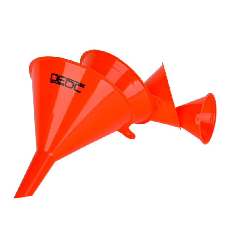 DEDC Gas Funnels Plastic Funnel 2 Set of 8 for Car Automotive Mini Small Large Red 8pcs Oil Funnels - LeoForward Australia