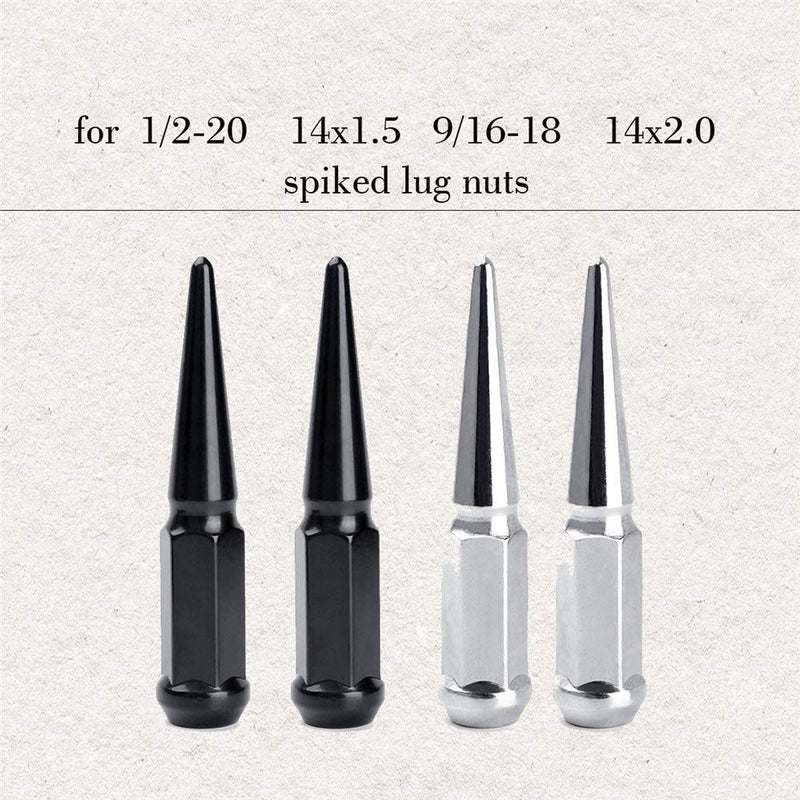 dynofit Solid Spiked Lug Nuts Key with 19mm Hex, Universal Spike Lugnuts  Socket Key Replacement Tool for 14x1.5, 14x2.0, 9/16-18, 1/2-20, 12x1.25  One-Piece Spiked Lug Nut LeoForward Australia