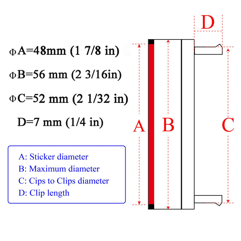 56mm Black ABS Car Wheel Center Hub Caps Set of 4 - LeoForward Australia