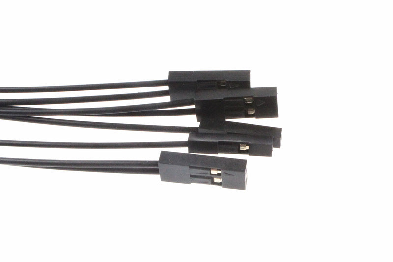 NOYITO Motherboard Extension Wire Set 22AWG Silver Plated Wire Gold-Plated Plug Power SW, Power LED, HDD LED, Reset SW Four Kinds Extension Wire for PC DIY (0.3m, Black) 0.3m - LeoForward Australia