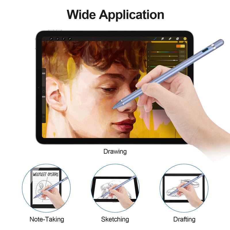 Active Stylus Pens for Touch Screens, Active Pencil Smart Digital Pens Fine Point Stylist Pen Compatible with iPhone iPad,Samsung/Android Smart Phone&Tablet Writing Drawing by maylofi (Blue) Blue - LeoForward Australia