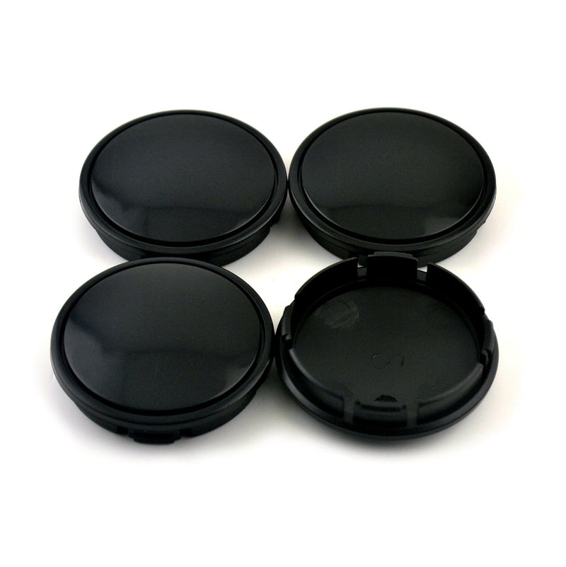 56mm Black ABS Car Wheel Center Hub Caps Set of 4 - LeoForward Australia