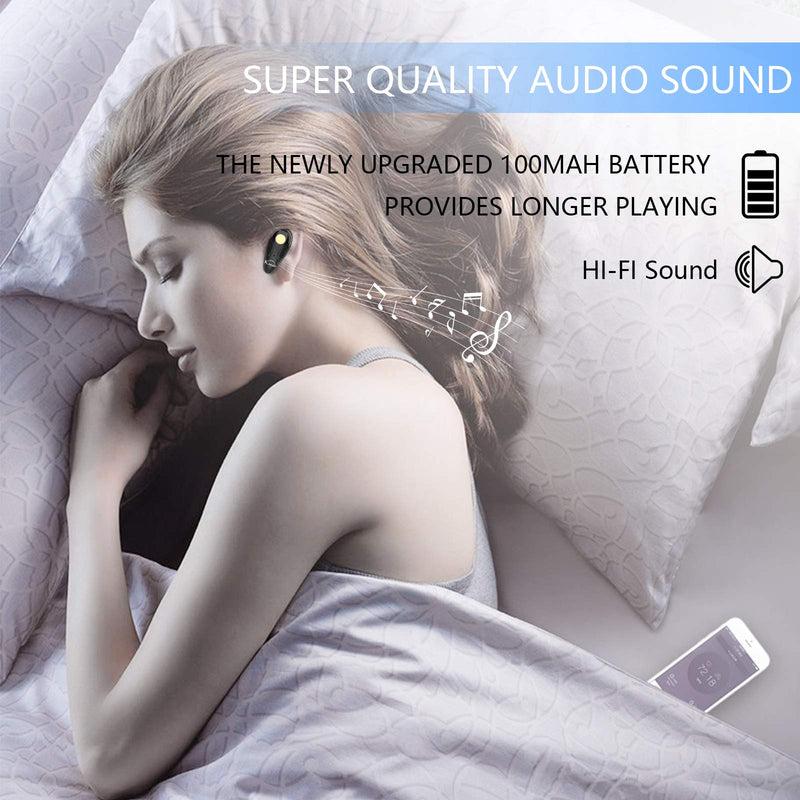 Bluetooth Headset, Kendir V5.0 Ultralight Wireless Headphone Cell Phone Earpiece with Mic Headsetcase,Volume Control, Handsfree Earbud,Compatible with Android/iPhone/Smartphones/Laptop Black - LeoForward Australia