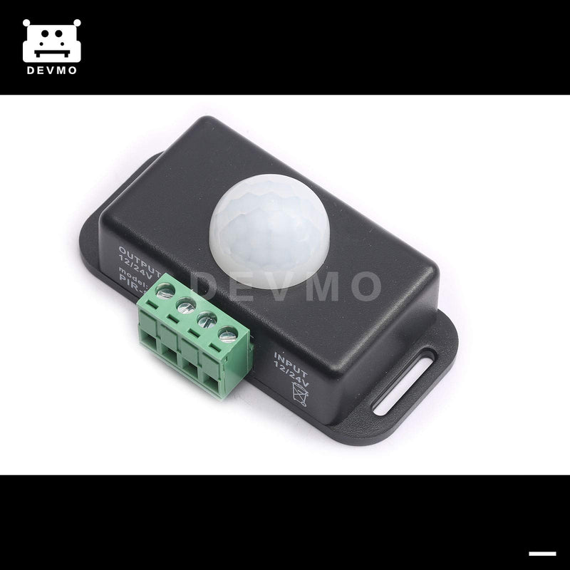 DEVMO Automatic DC 12V-24V 8A Infrared PIR Motion Sensor Switch for LED Light Stylish - LeoForward Australia