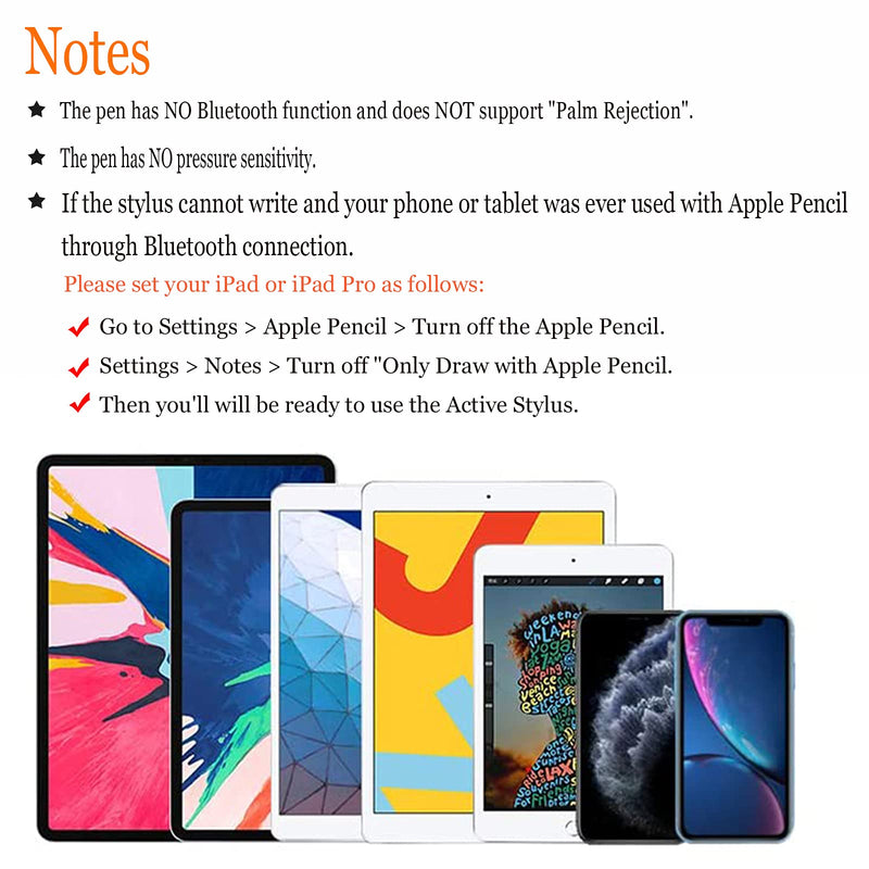 CMARS Active Stylus Digital Pen for ipad, ipad Pens Compatible for iOS, Android, iPad Pro/Air/Mini 2/3/4 Touch Screens Stylus Pen and More,1.5mm Fine Point Rechargeable Pen for Tablet(White) Universal Version - LeoForward Australia