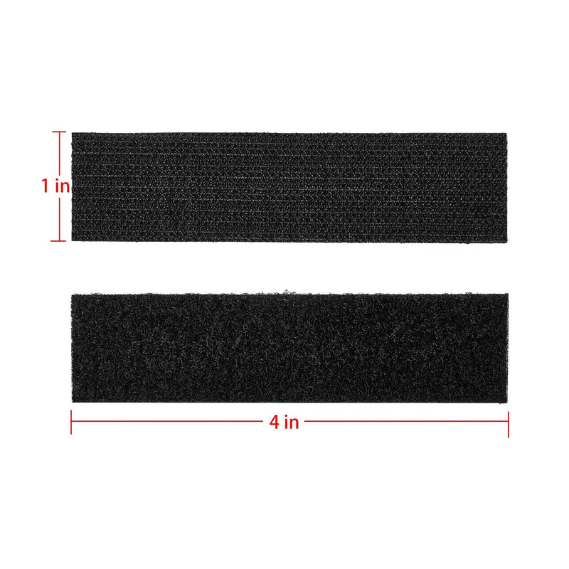 Black 15 Sets 1x4 inch Hook and Loop Strips with Adhesive, Strong Back  Adhesive Interlocking Fasten Mounting Tape for Home or Office Use - Instead  of Holes and Screws CTMST-Black