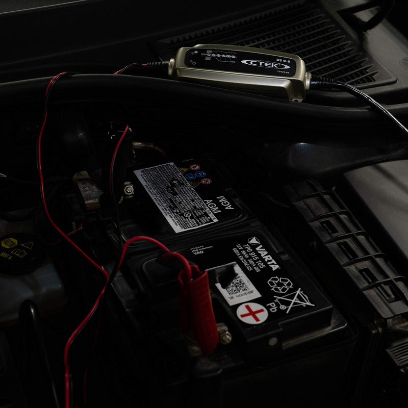 CTEK (56-865) US 0.8 12 Volt Fully Automatic 6 Step Battery Charger,Black - LeoForward Australia