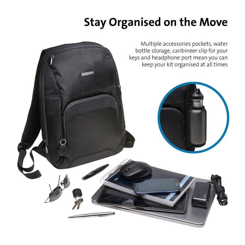 Kensington Triple Trek Slim Backpack for MacBooks, Chromebooks, Tablets & Ultrabooks up to 13-Inch-14-Inch (K62591AM), Black - LeoForward Australia