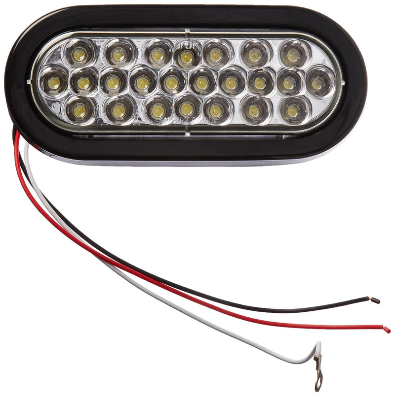  [AUSTRALIA] - Buyers Products 6 Inch Oval LED Recessed Strobe Light, Clear