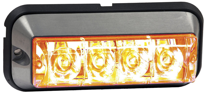  [AUSTRALIA] - Buyers Products 4.875 Inch Amber Rectangular LED Strobe Light (8891004)