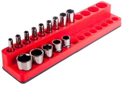 Torin Big Red Tool Storage Organizer: Magnetic Socket Rack, 1/4" Drive Sockets - LeoForward Australia