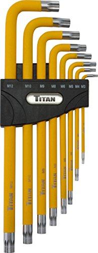 Titan 12733 Extra-Long Arm Triple Square Key Set - 8 Piece - LeoForward Australia
