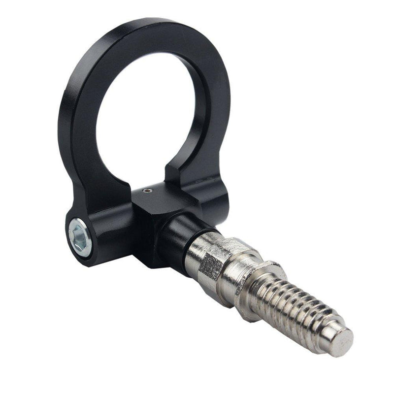 DEWHEL JDM Aluminum Track Racing Front Rear Bumper Guard Auto Trailer Ring Hook Eye Towing Tow Hook Kit Black Screw On for BMW 1 3 5 Series X5 X6 E36 E39 E46 E82 E90 E91 E92 E93 E70 E71 Mini Cooper - LeoForward Australia