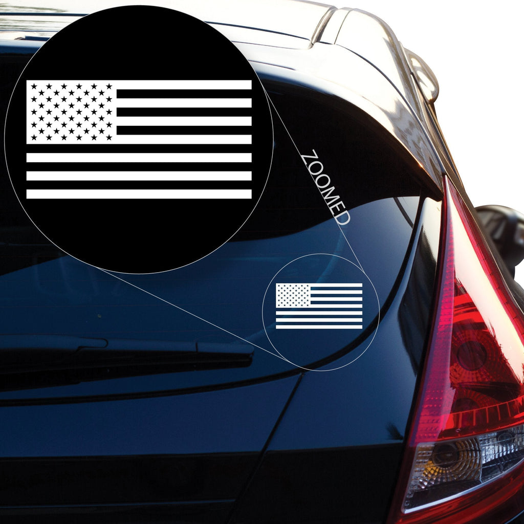 [AUSTRALIA] - Yoonek Graphics American Flag United States Decal Sticker for Car Window, Laptop, Motorcycle, Walls, Mirror and More. # 559 (3" x 5.7", White) 3" x 5.7"