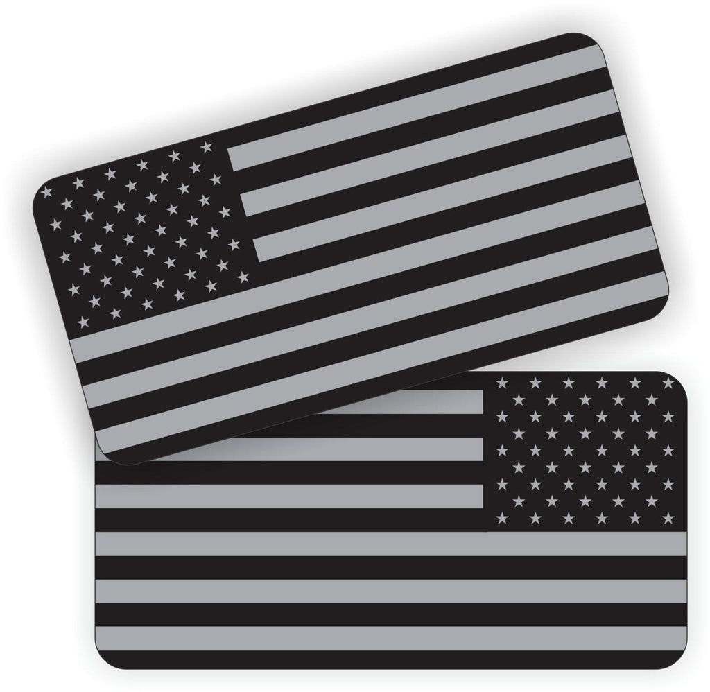  [AUSTRALIA] - Pair - American Flags Black Ops Stealthy Vinyl Decals | Stickers AR-15 AR15 Lower, Helmets, Hard Hats, Tool Box Motorcycle Normal