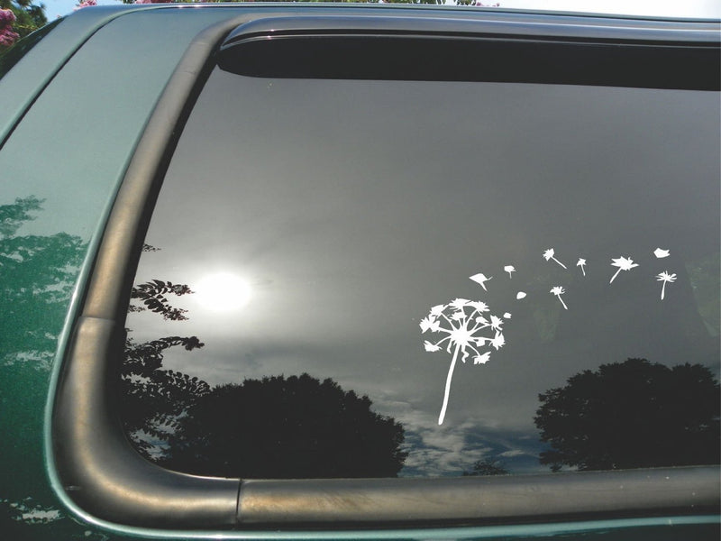  [AUSTRALIA] - Dandelion Flying- Die Cut White Vinyl Window Decal/sticker for Car or Truck 5.5"X 8"