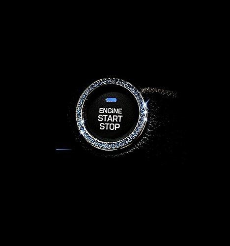  [AUSTRALIA] - JessicaAlba Car Engine Start Stop Ignition Key Ring Car Auto Interior Decoration for Landrover Range Rover Sport Evoque Freelander 2 Discovery 3/4 Blue