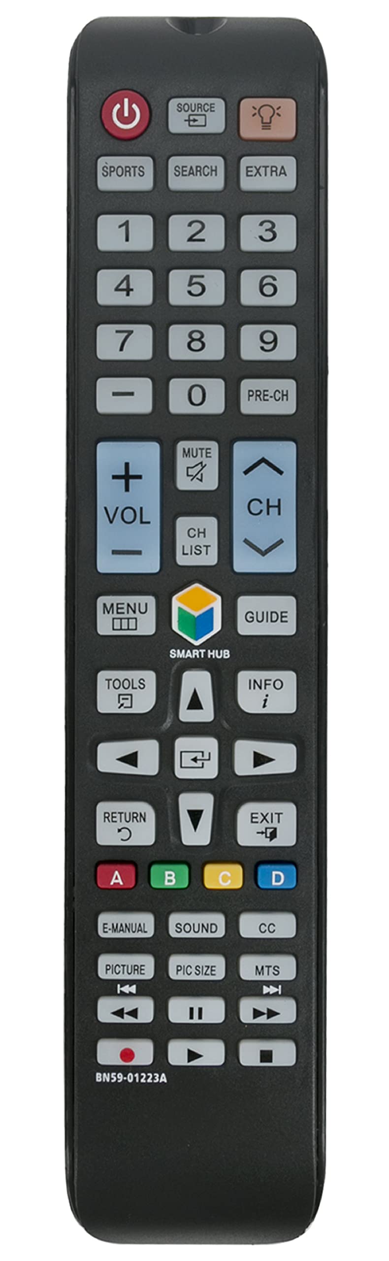 New BN59-01223A Replaced Remote Control fit for Samsung LED TV UN32J5500 UN32J6300 UN40J5500 UN40J5500AF UN55JU6500 UN60JU650 UN48JU6500 UN50J6300 UN60JS700DF - LeoForward Australia