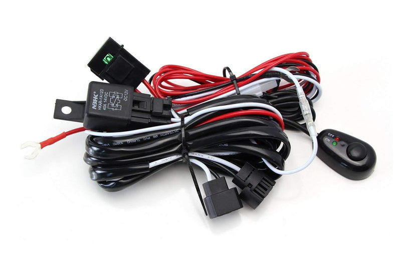 [AUSTRALIA] - iJDMTOY (1) 5202 PSX24W 2504 Relay Harness Wire Kit with LED Light ON/OFF Switch Compatible With Aftermarket Fog Lights, Driving Lights, Xenon Headlight Conversion, LED Work Lamp, etc 5202/PSX24W/2504