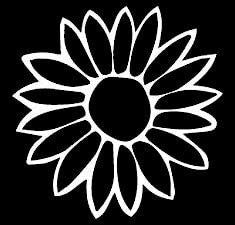  [AUSTRALIA] - Sunflower Decal Vinyl Sticker|Cars Trucks Vans Walls Laptop| White |5.5 x 5.5 in|LLI170