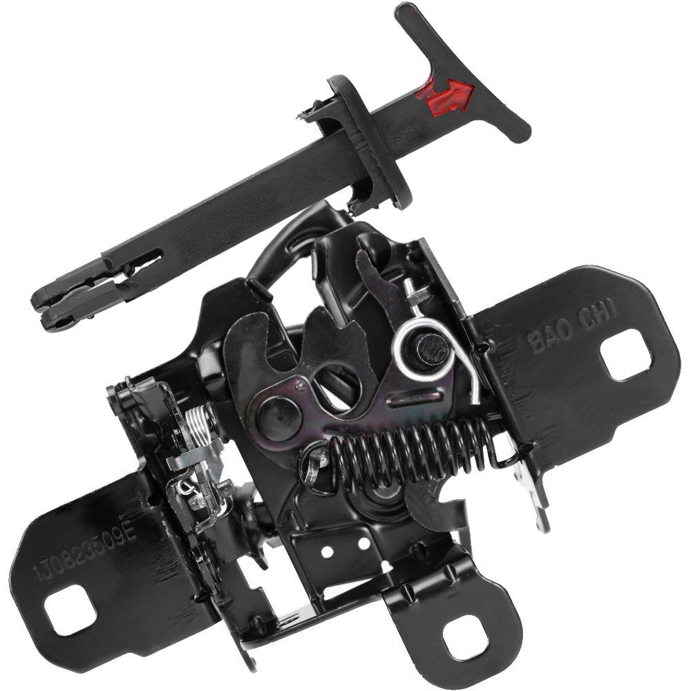 QKPARTS 1J0823509 Hood Latch Lock for 1999-2005 VW Jetta Golf GTI MK4 with Pull Handle - LeoForward Australia