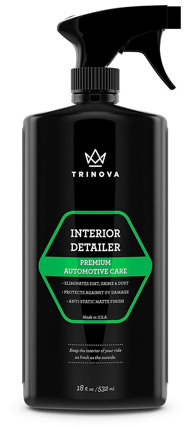 [AUSTRALIA] - Interior Quick Detailer - Stain Remover, Dashboard Cleaner and Protectant, Car Vinyl, Rubber, Leather Cleaning tool. 18oz TriNova