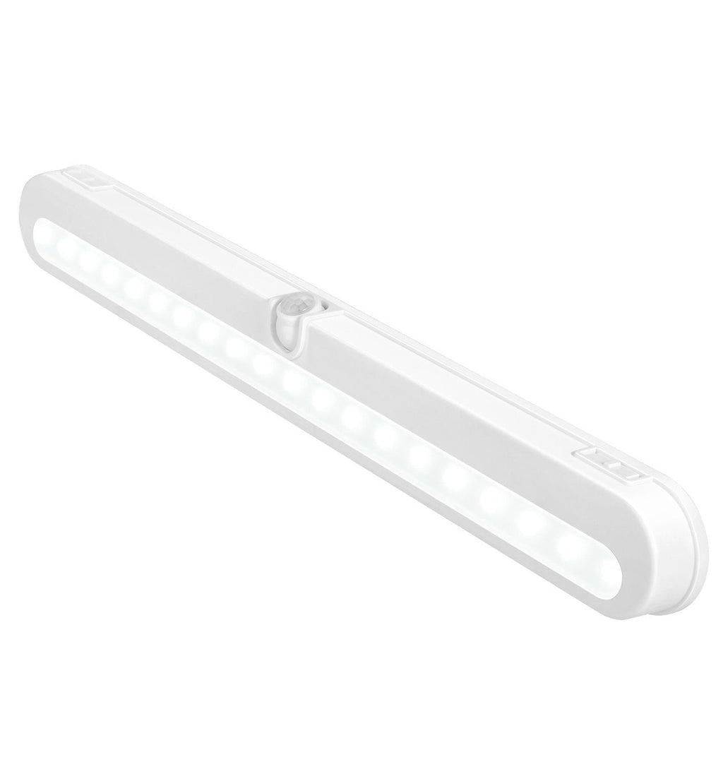 T01L LED Closet Light - BLS Super Bright 20 LED Under Cabinet Lighting Battery Powered/DC Input Wireless Motion Sensing Light, Auto On Off Switch, Motion Sensor & Light Sensor, Light Beam Adjustable White - LeoForward Australia