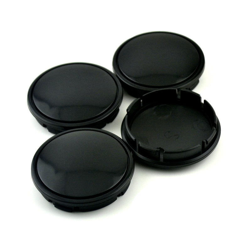 56mm Black ABS Car Wheel Center Hub Caps Set of 4 - LeoForward Australia