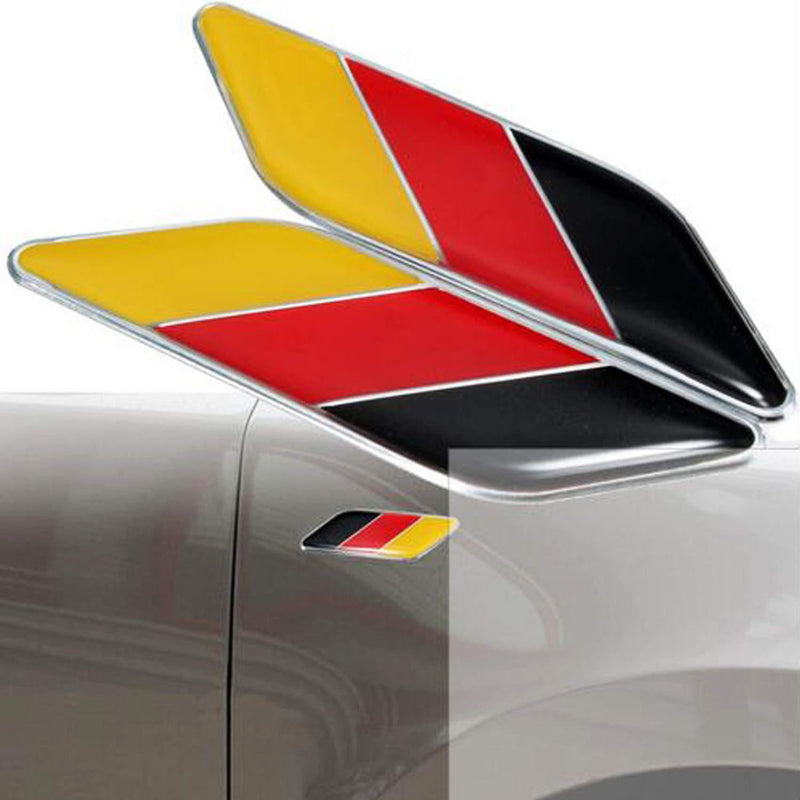 Dsycar 2Pcs/Pair 3D Germany Flag Car Emblem Badge Fit Germany Car Body German Flag Sticker Car Bumper Decoration - LeoForward Australia
