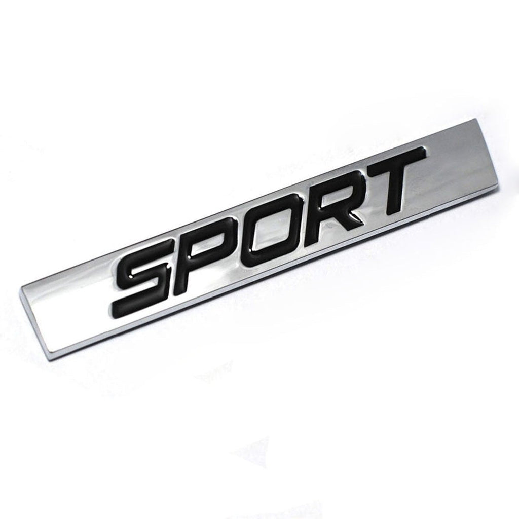  [AUSTRALIA] - Dsycar 3D Metal Adhesive Sport Truck Car Badge Emblem Sticker Universal Car Styling Decal Accessories (Sport-Silver Black) SPORT-Silver Black