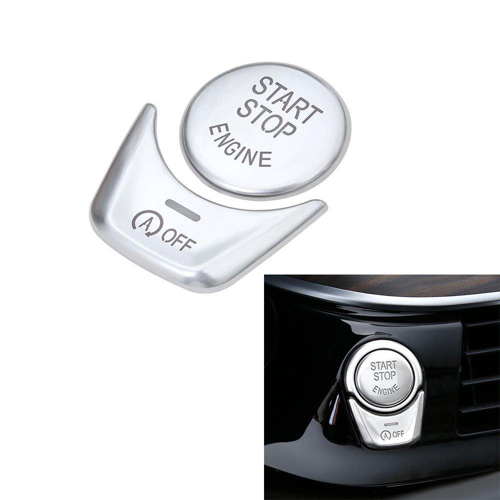 Duoles Silver Start Stop Engine Switch Button Cover for BMW 5 6 7 X 3 X4 Series F Chassis F10 F18 F07 F12 F01 F02 F25 F26 - LeoForward Australia