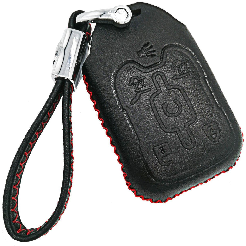  [AUSTRALIA] - Alegender Hand Sew Leather Keyless Entry Remote Key Fob Cover Case Skin Protector for 2015 2016 2017 Chevrolet Tahoe Suburban Chevy GMC Yukon GM Remote Control
