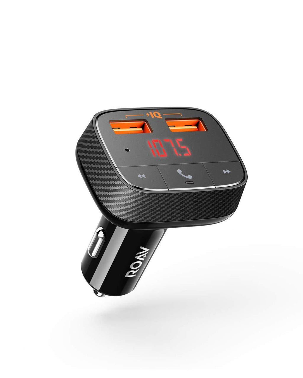 Anker ROAV SmartCharge F0 Bluetooth FM Transmitter for Car, Audio Adapter and Receiver, Hands-Free Calling, MP3 Car Charger with 2 USB Ports, PowerIQ, and AUX Output (No Dedicated App) - LeoForward Australia