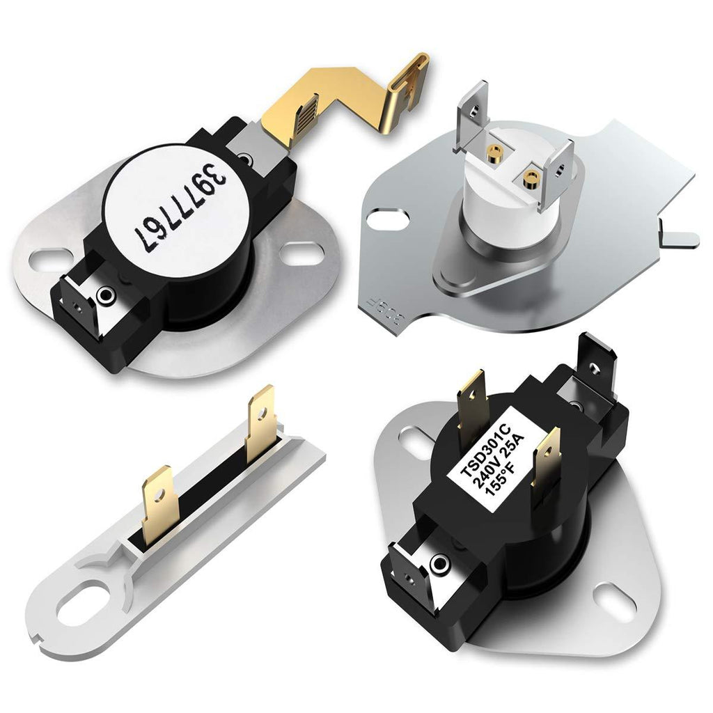 3977393 Dryer Thermal Fuse 3392519 Thermal Fuse 3977767 Dryer High-Limit Thermostat 3387134 Cycling Thermostat Kit,Compatible with Kenmore Elite 110 70 80 Series,Maytag Whirlpool Electric Gas Dryer - LeoForward Australia
