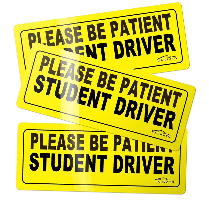  [AUSTRALIA] - CARBATO Student Driver Magnet Safety Sign Vehicle Bumper Magnet - Car Vehicle Reflective Sign Sticker Bumper for New Drivers - Set of 3
