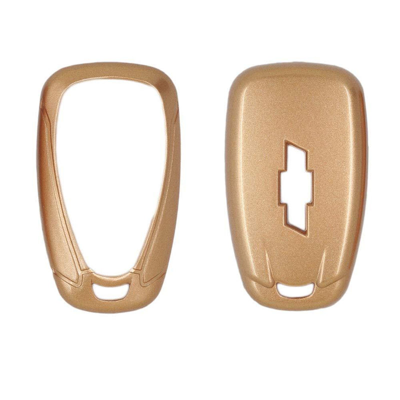  [AUSTRALIA] - SEGADEN Paint Metallic Color Shell Cover Hard Case Holder fit for CHEVROLET Smart Remote Key Fob 2 3 4 5 6 Button SV0654 Gold