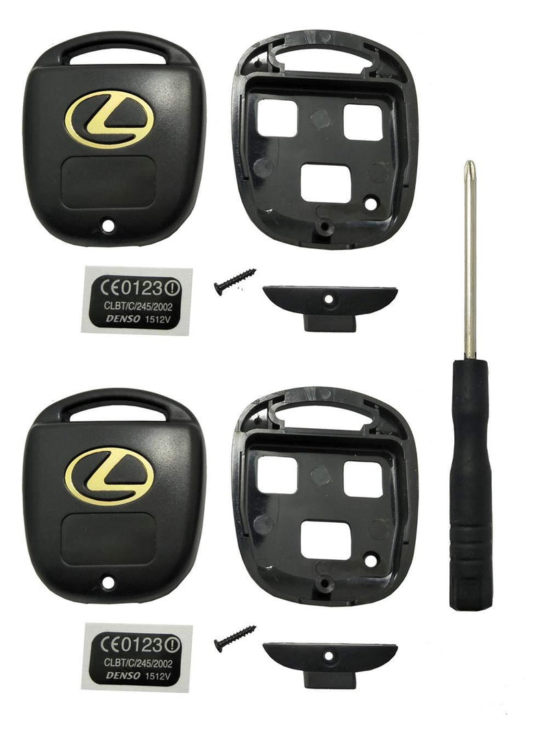 Horande Keyless Entry Remote Control Key Replacement Key Fob Cover Shell Fits for Lexus ES300 ES330 GS300 GS400 GS430 GX470 IS300 is330 LS400 LS430 LX470 RX300 RX330 RX350 RX400h RX450h2 SC430 Key Fob Black 2 - LeoForward Australia