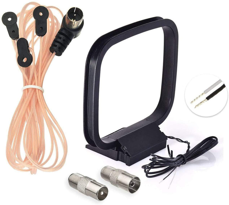 Bingfu FM Antenna FM Dipole Antenna 75 Ohm Indoor FM Radio Antenna AM Loop Antenna for Pioneer Onkyo Yamaha Marantz Indoor Bluetooth Home Stereo Receiver AV Audio Vedio Home Theater Receiver Tuner Dipole FM AM Antenna - LeoForward Australia