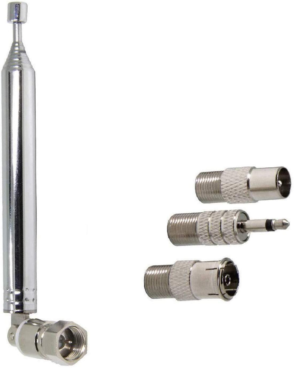 FM Radio Antenna, Ancable Indoor FM Telescopic Antenna 75 Ohm F Type Male Plug Connector with Adapter for Table Top Radio HiFi AV Stereo Receiver Mini System - LeoForward Australia