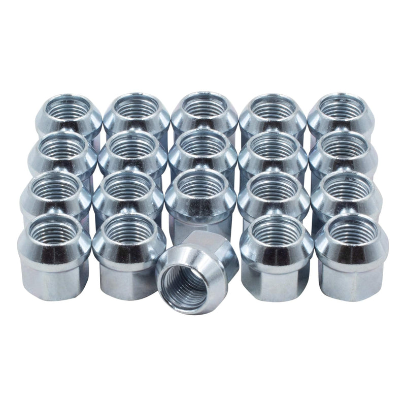 Wheel Accessories Parts Set of 20 Zinc Finish Open-end Acorn Bulge Lug Nuts  Set 19mm (3/4