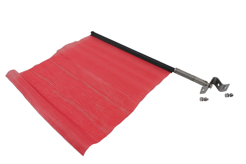  [AUSTRALIA] - Mytee Products EZ Mount Warning Flag Red 18" x 18" Spring Loaded Quick n Easy Disconnect Red (1 Pack)