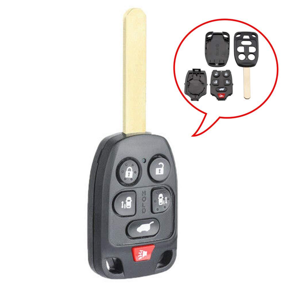  [AUSTRALIA] - Beefunny Replacement Remote Car Key Shell Case Fob 6 Button for Honda Odyssey 2011-2013 (1) 1