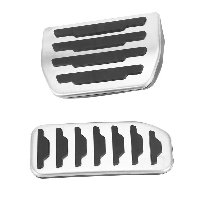  [AUSTRALIA] - Fydun Fuel Brake Pedal Cover 2pcs Fuel Brake Pedal Car Aluminum Alloy Gas Fuel Brake Pedal Cover Fit for Discovery Sport