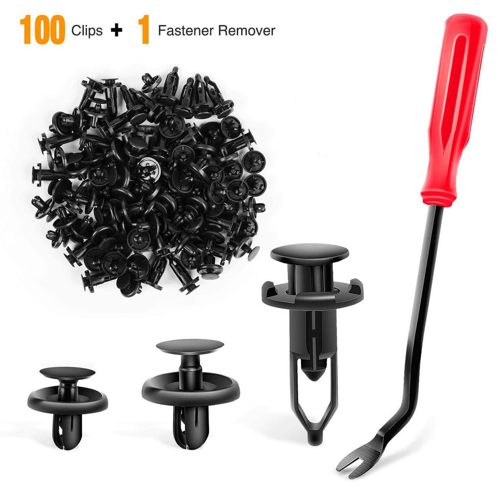 GOOACC 100PCS 6.5mm 7mm 9mm Compatible with Toyota Push Type Retainer 90467-10183,Engine Under Cover Push-Type Retainer for Lexus&Toyota Clips 90467-07201,for Toyota 52161-02020 Bonus Fastener Remover - LeoForward Australia