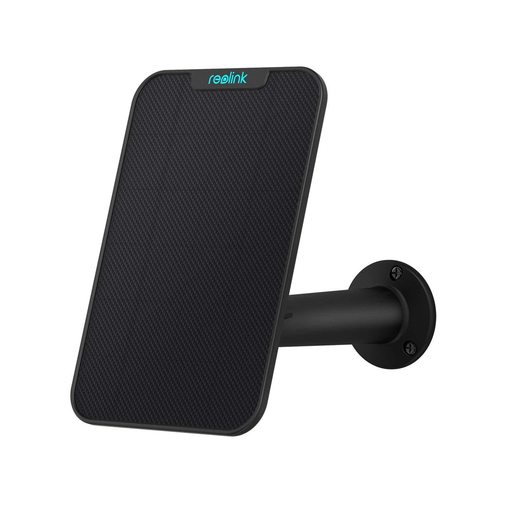 REOLINK Solar Panel Power Supply Designed for Wireless Outdoor Security Camera Rechargeable Battery Powered Reolink Go/Argus Eco/Argus 2/Argus Pro/Argus PT, Non-Stop Charging (Black) - LeoForward Australia