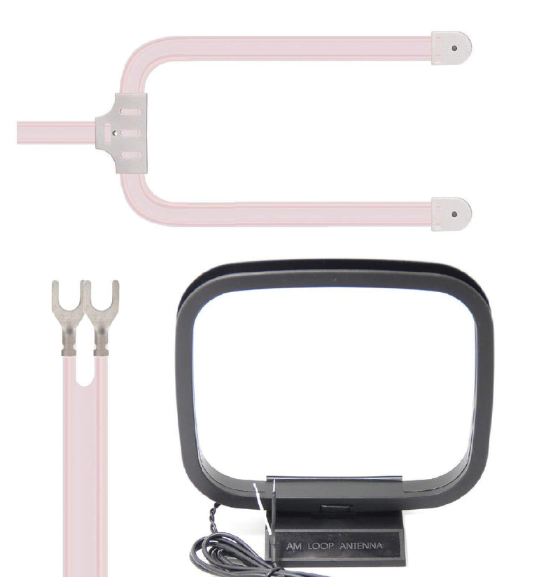 Indoor AM FM Antenna, Ancable 300 ohm FM Dipole Antenna and 2-Pin Bare AM Antenna Kit for Pioneer Marantz Sony etc Table Top Home Stereo Receiver Radio Receiver Antenna - LeoForward Australia