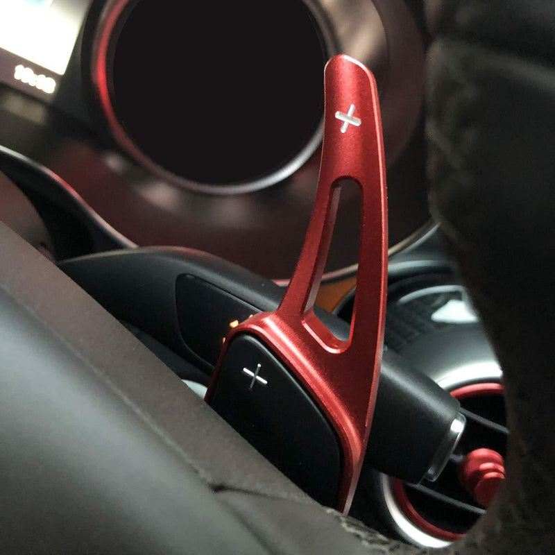 AutoBig Steering Wheel Paddle Shifter Extension for Mercedes Benz A C E S GLA GLB GLC GLE CLS 250 300 350 400 450 550 Red - LeoForward Australia