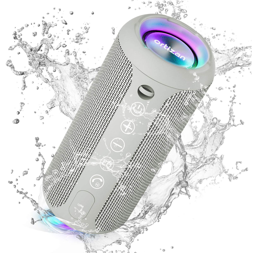 Ortizan Portable Bluetooth Speaker, IPX7 Waterproof Wireless Speaker with 24W Loud Stereo Sound, Outdoor Speakers with Bluetooth 5.0, 30H Playtime,66ft Bluetooth Range,TWS Pairing for Home Gray - LeoForward Australia