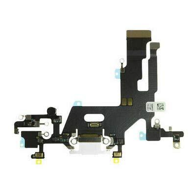 USB Charging Port Dock Connector Microphone Mic Flex Cable Module Replacement Compatible with iPhone 11 6.1 inch (White) White - LeoForward Australia