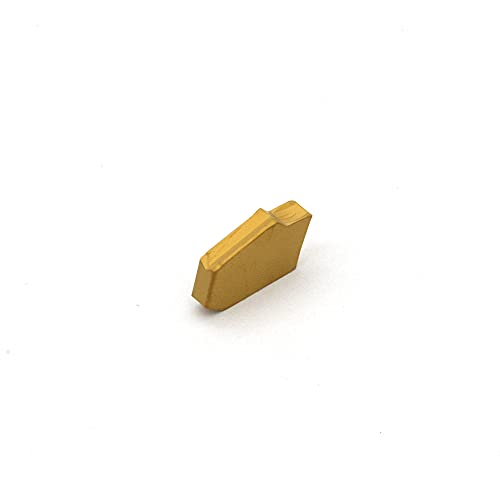 GTN-3 (SP300) CNC Grooving Carbide Inserts Steel Fit for SPB326 Lathe Grooving Cutting Tools, CVD Yellow Coating, 10pcs I-SP300-Y